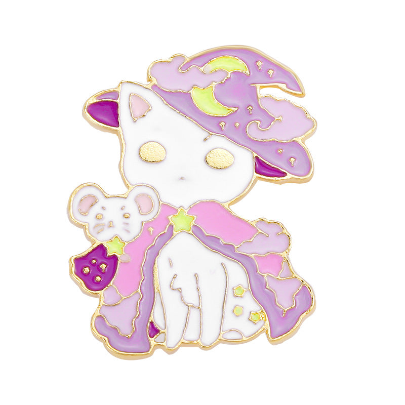 Cartoon Cute Magic Cat Pins