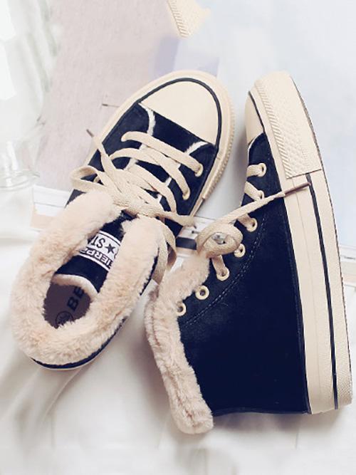 Fashion Warm Fuzzy Plush Sneakers