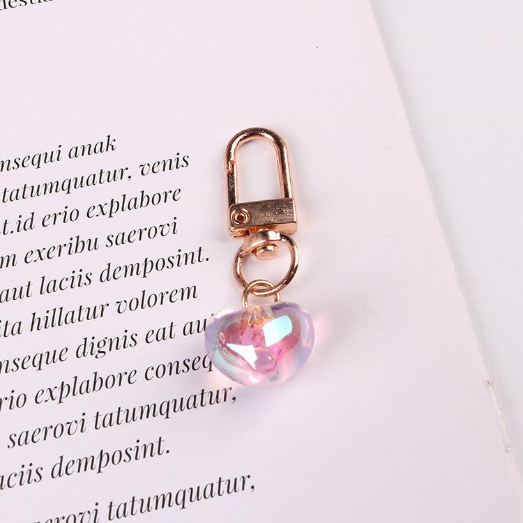 Kawaii Peach Heart Keychain