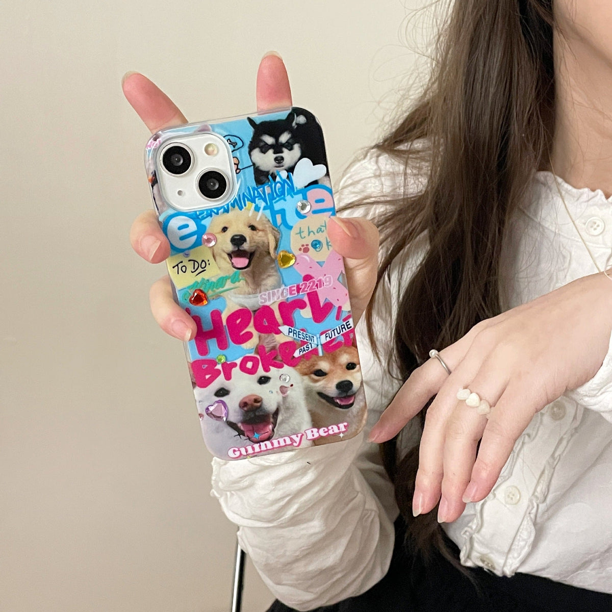 Full Screen Cute Dog Phone Case