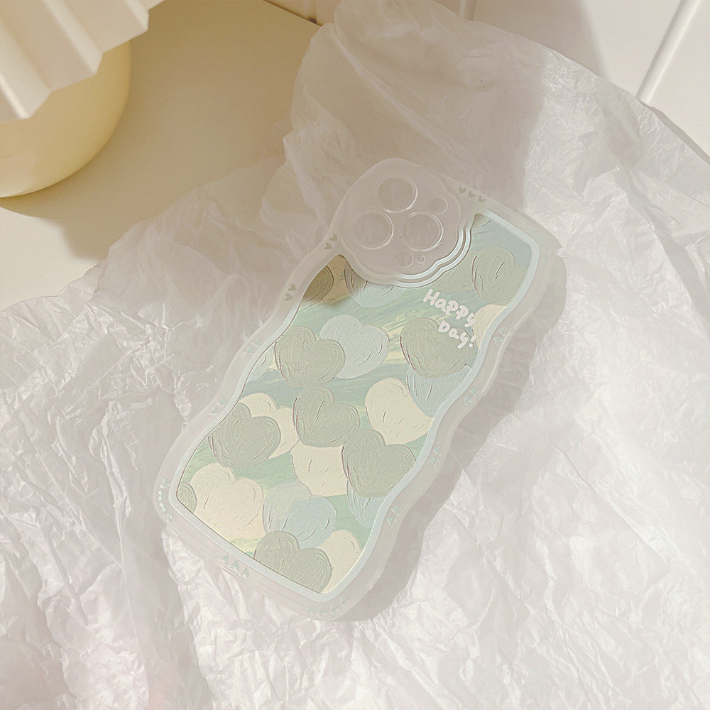 Oil Painting Green Heart Phone Case