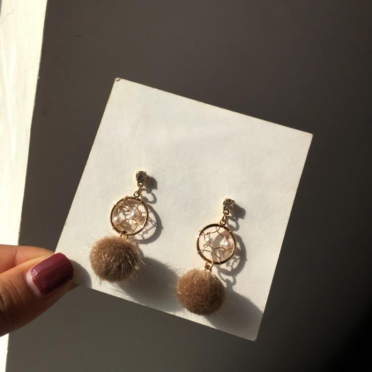 Hair Ball Earrings