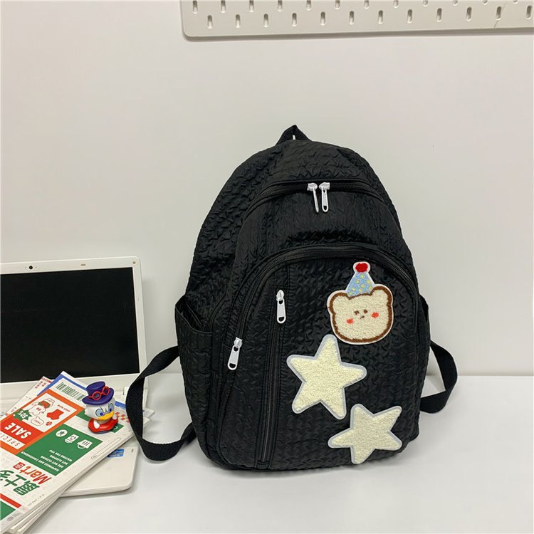 Cute Girl Bear Stars Backpack