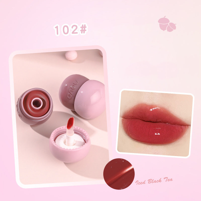 Mushroom Shape Mirror Water Luminous Lip Glaze