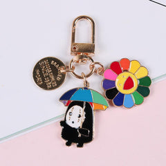 Faceless Man Cartoon Keychain