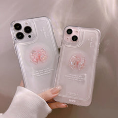 Clear Crystal Bow Phone Case