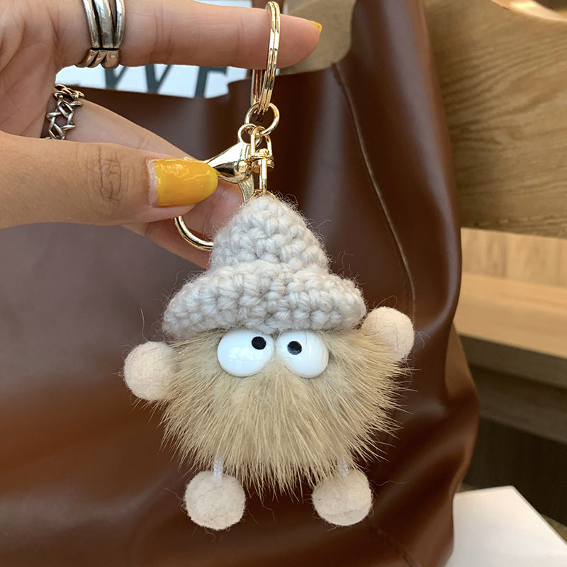 Fluffy Elf Ball Bag Keychain