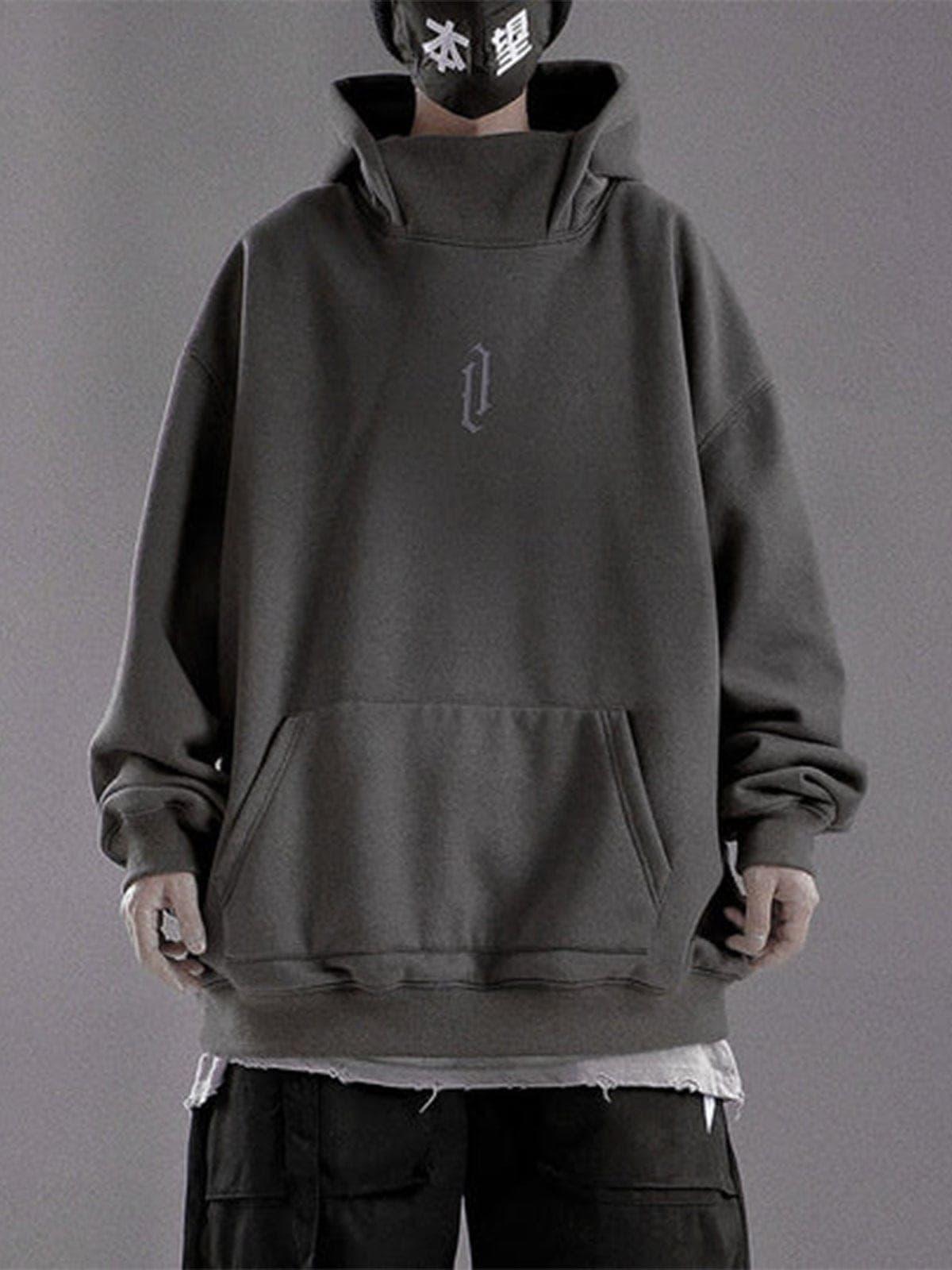 High Collar Oversized Hoodie