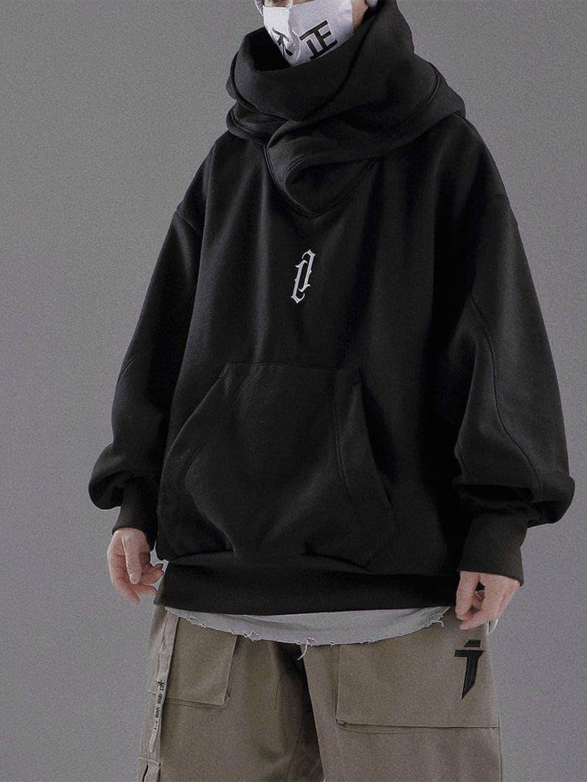 Double Neckline Oversized Hoodie