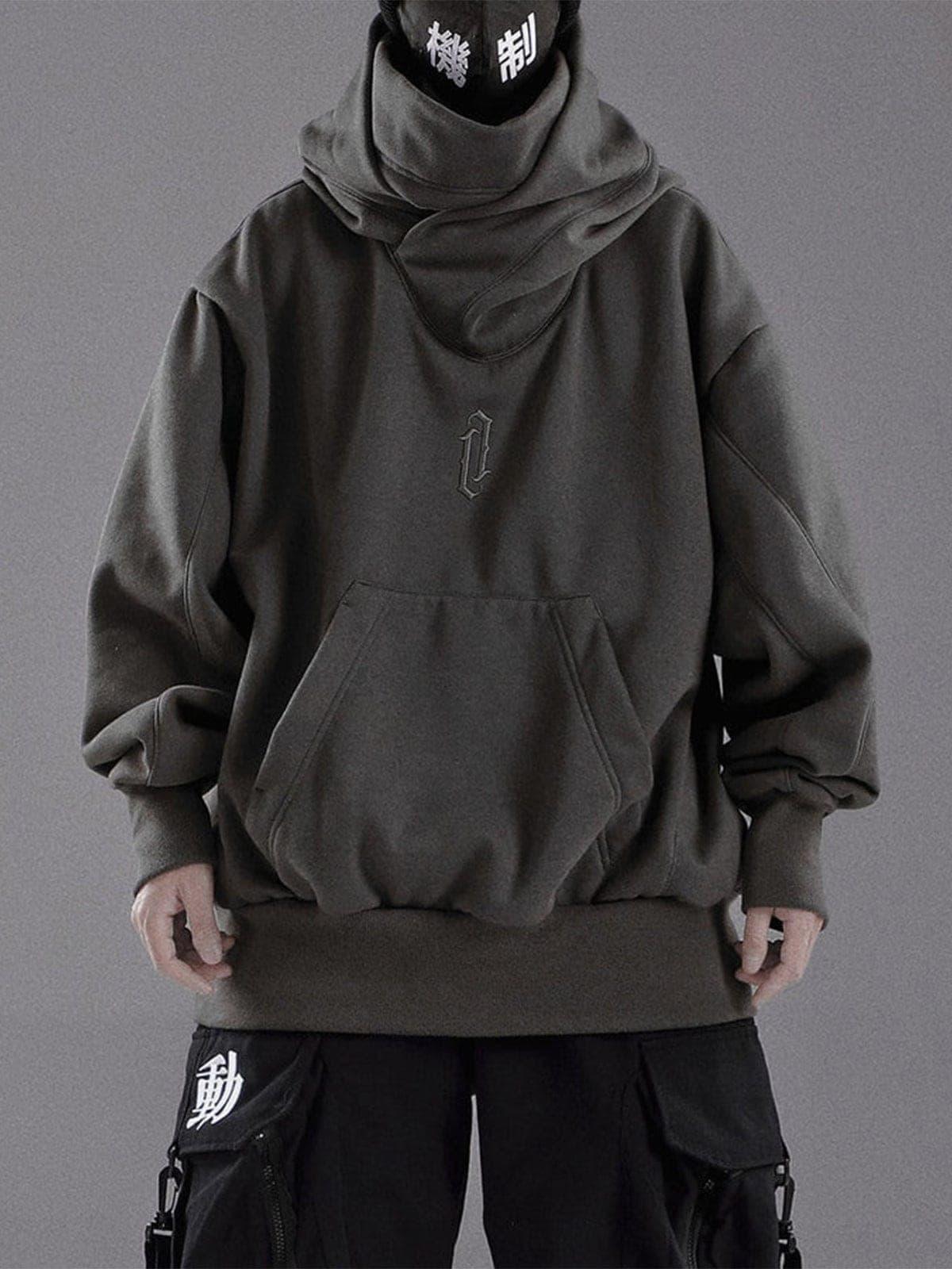 Double Neckline Oversized Hoodie