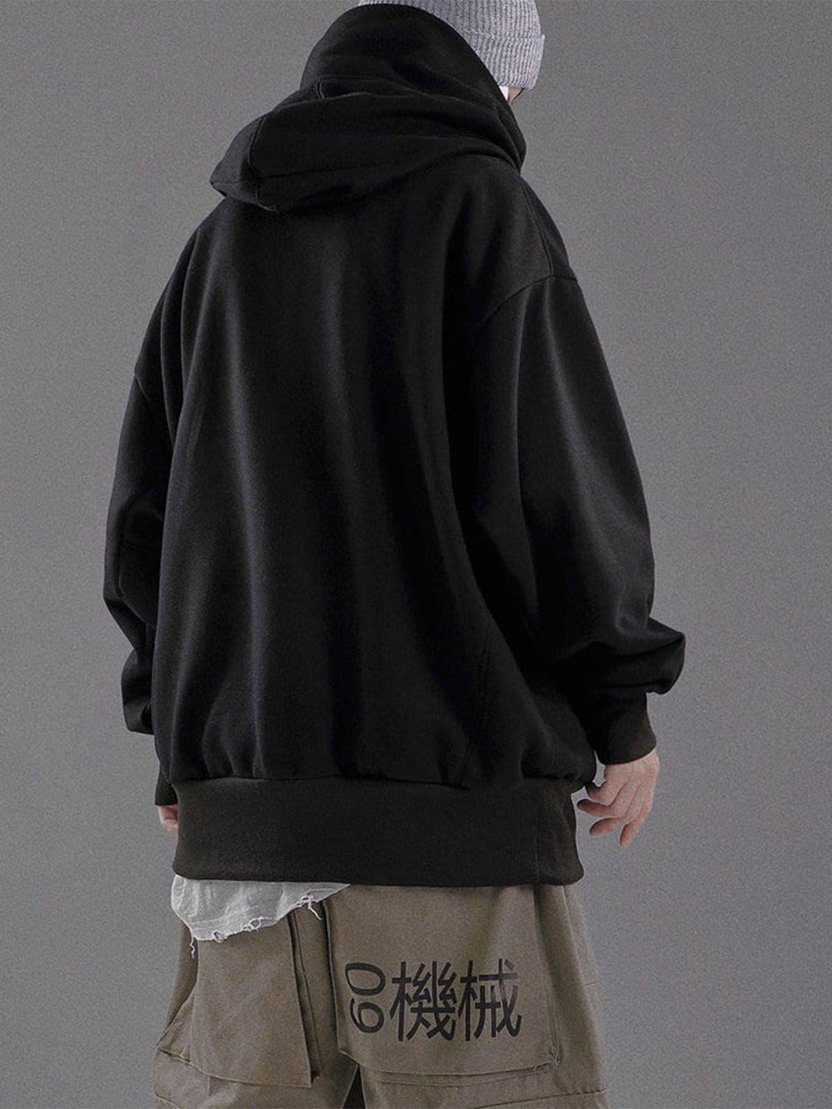 Double Neckline Oversized Hoodie