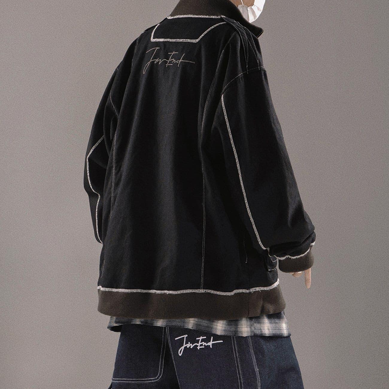 Multiple Zipper Pockets Jacket