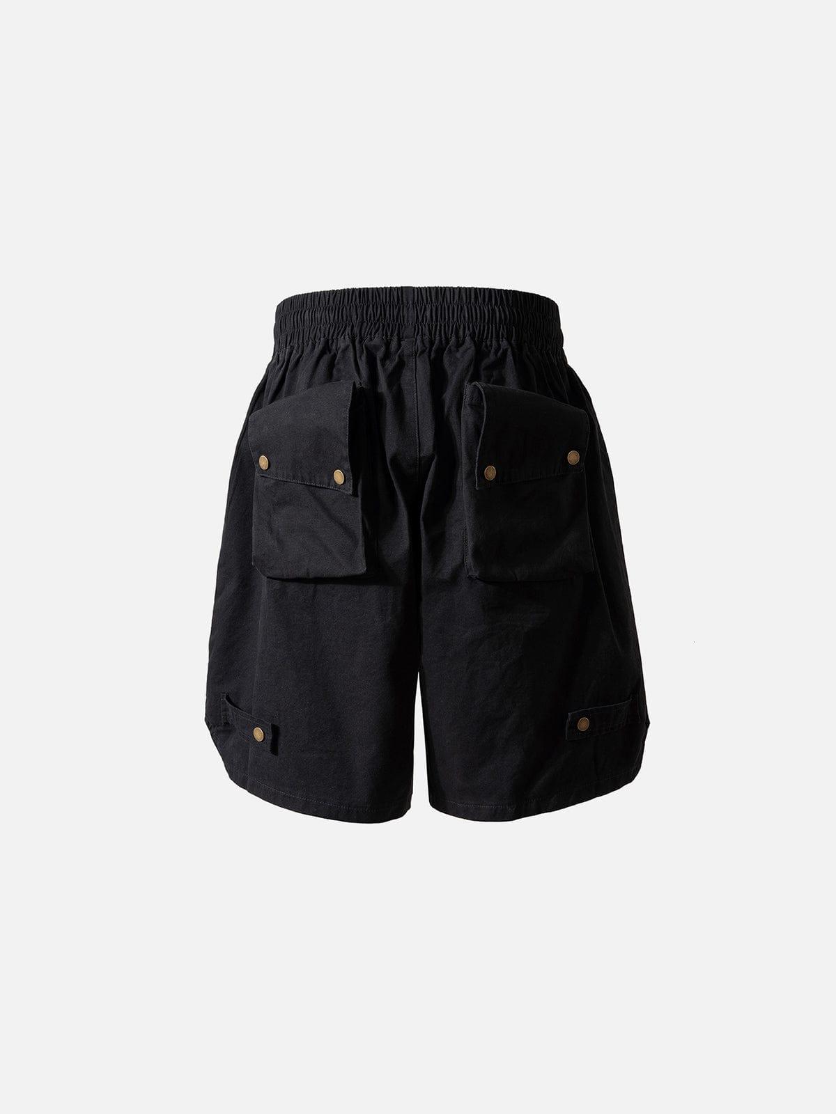 Button Pockets Cargo Shorts