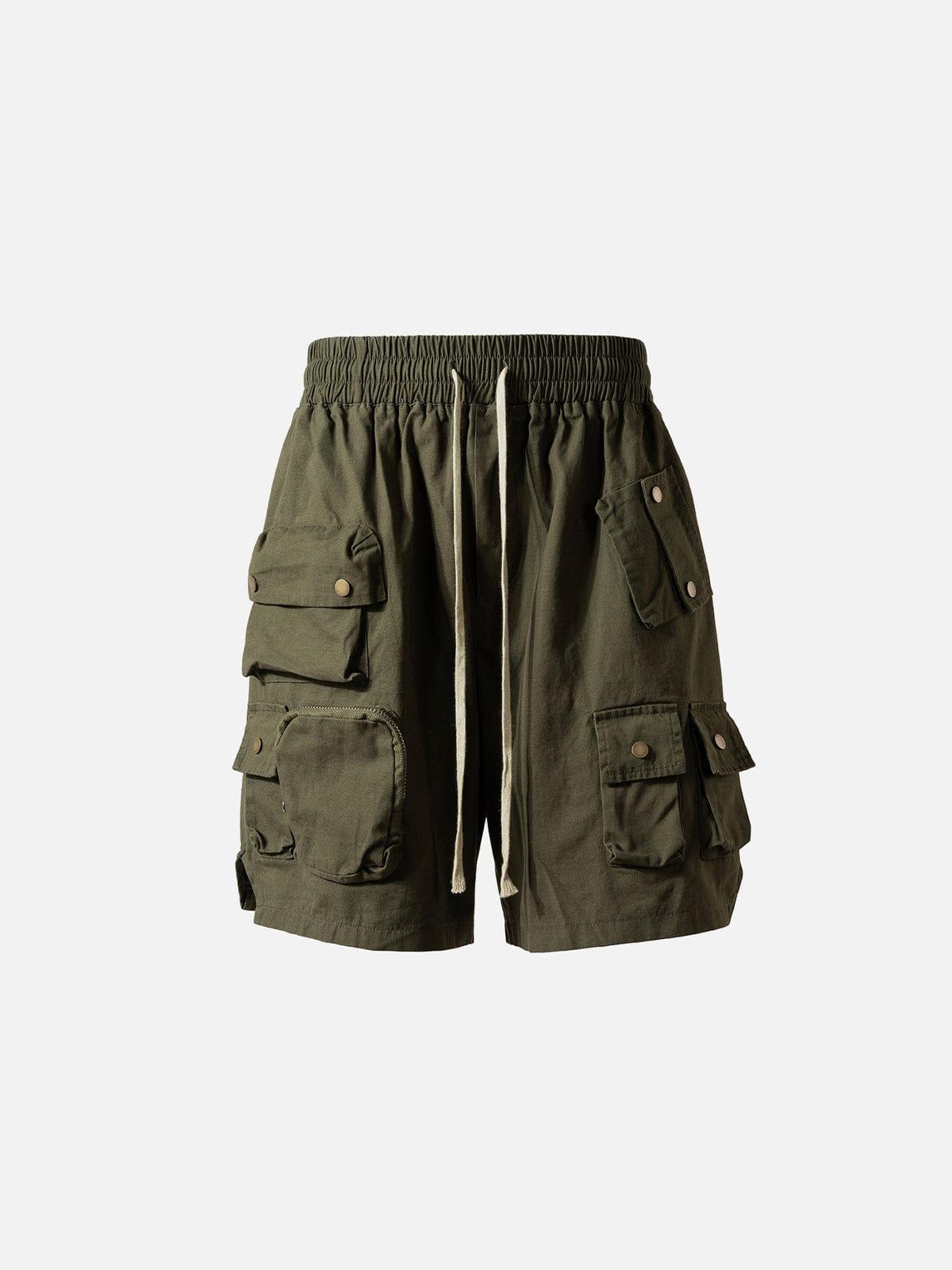 Button Pockets Cargo Shorts