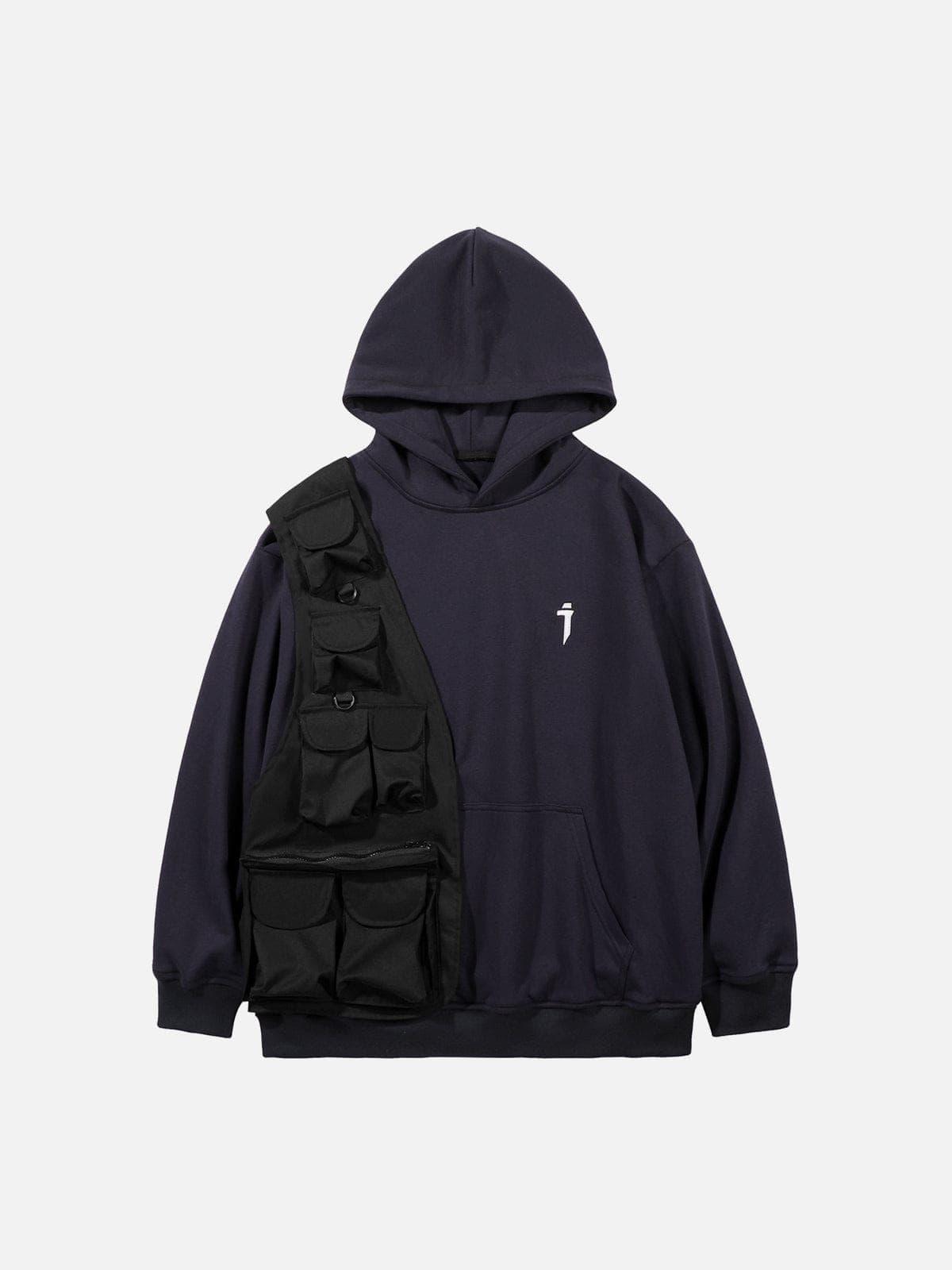 Patchwork Vest Hoodie