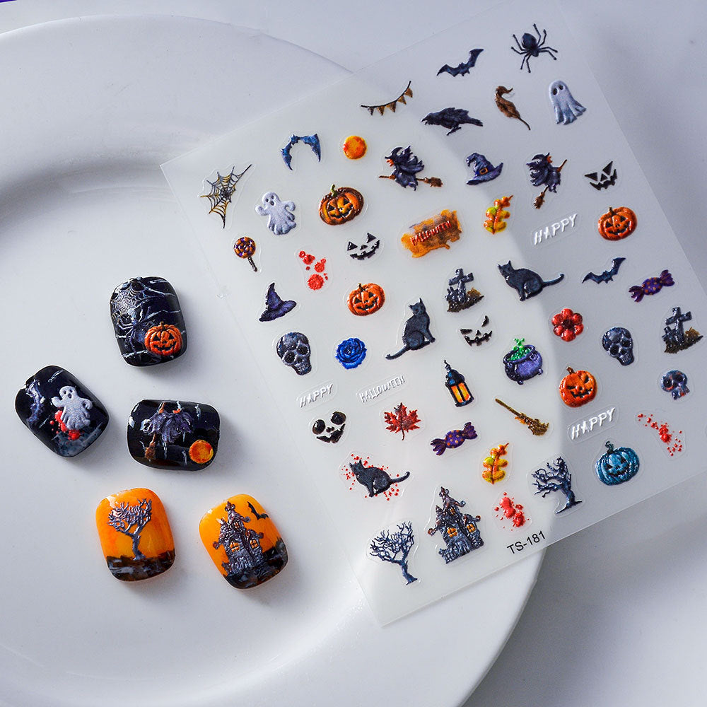 Dark Halloween 5D Nail Art Sticker