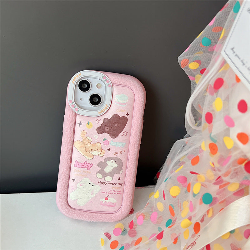 Cute Cartoon Strawberry Animal Phone Case