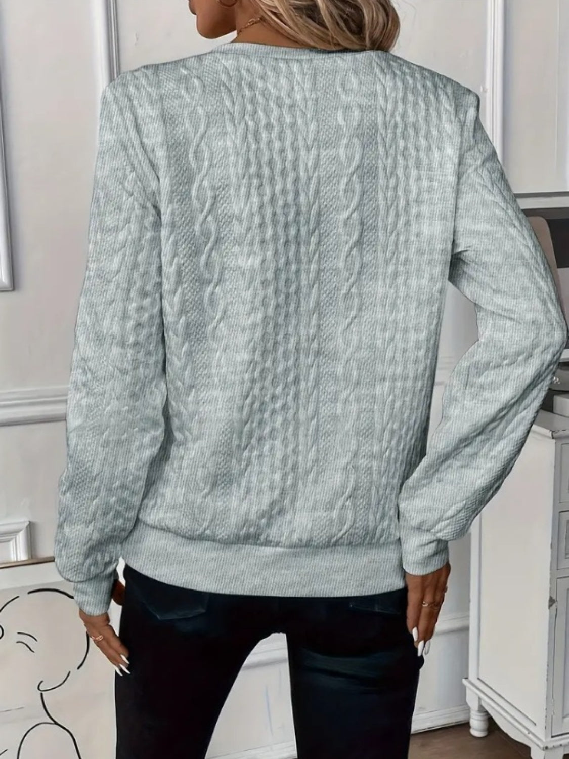 Half Zip Long Sleeve Sweatshirt