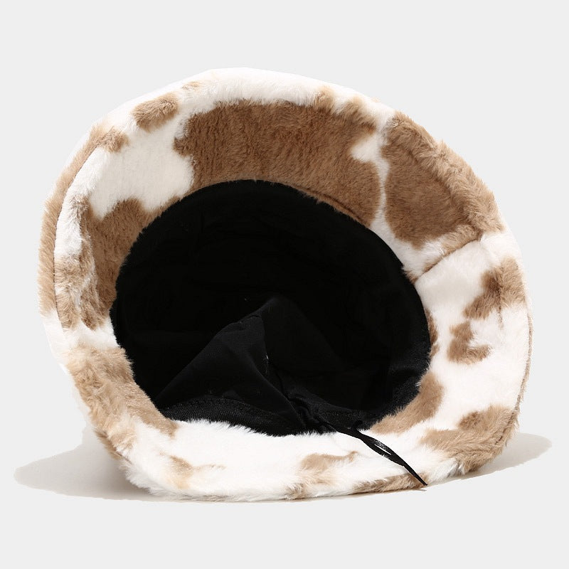 Fluffy Cow Plush Bucket Hat