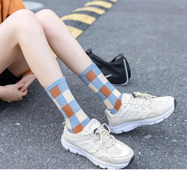 Blue Cotton Socks