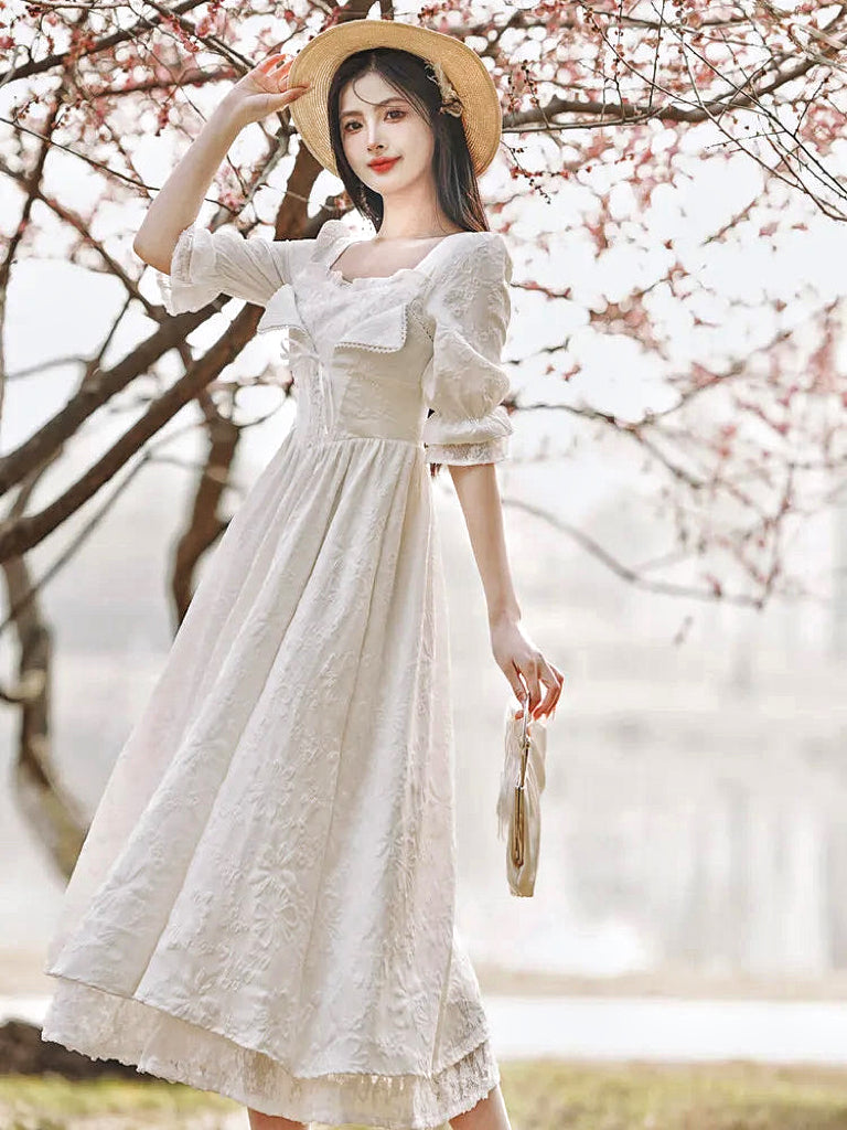 Angelic Daydream Vintage-Style White Princesscore Dress