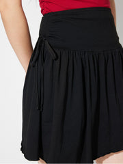Side Tie-Mini Skirt
