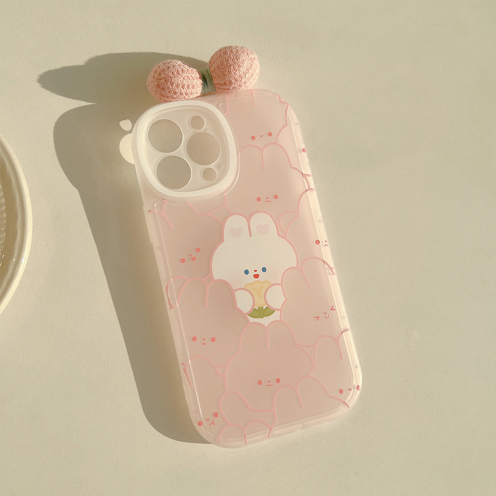 Pink Rabbit Bowknot Phone Case