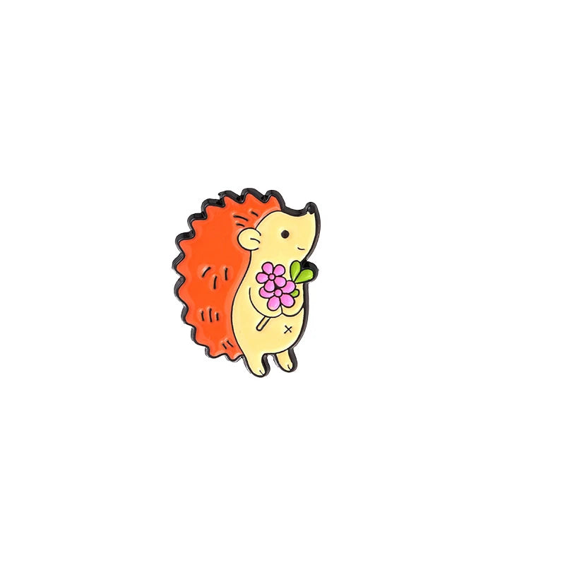 Cartoon Cute Hedgehog Pins