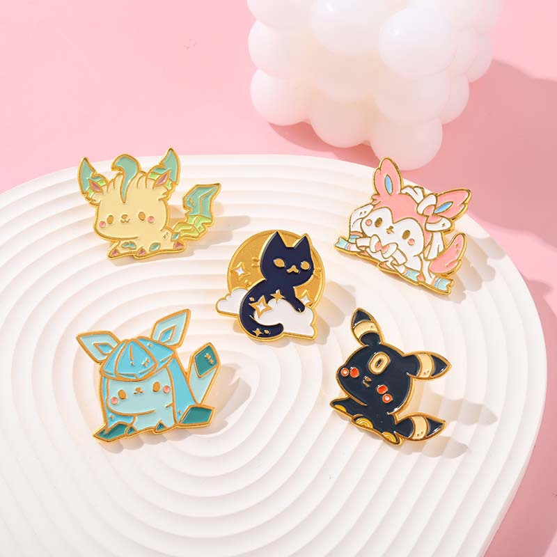 Cute Cat Little Monster Pins