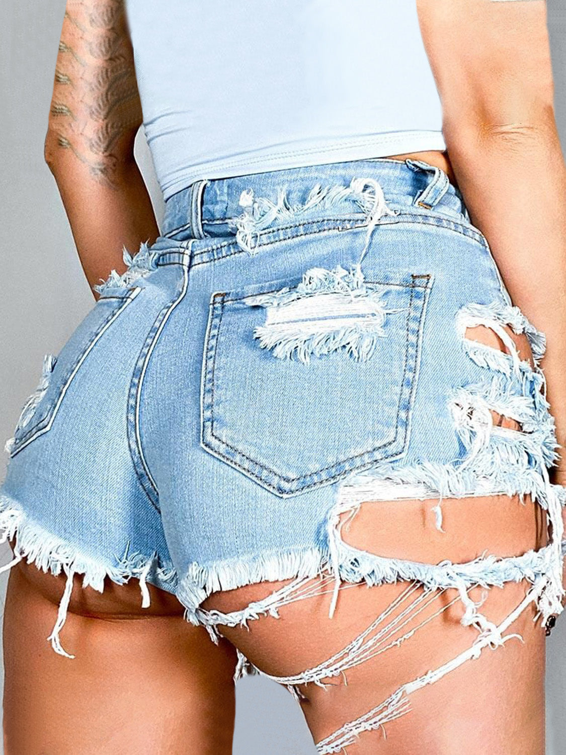 Denim Shorts with Pockets