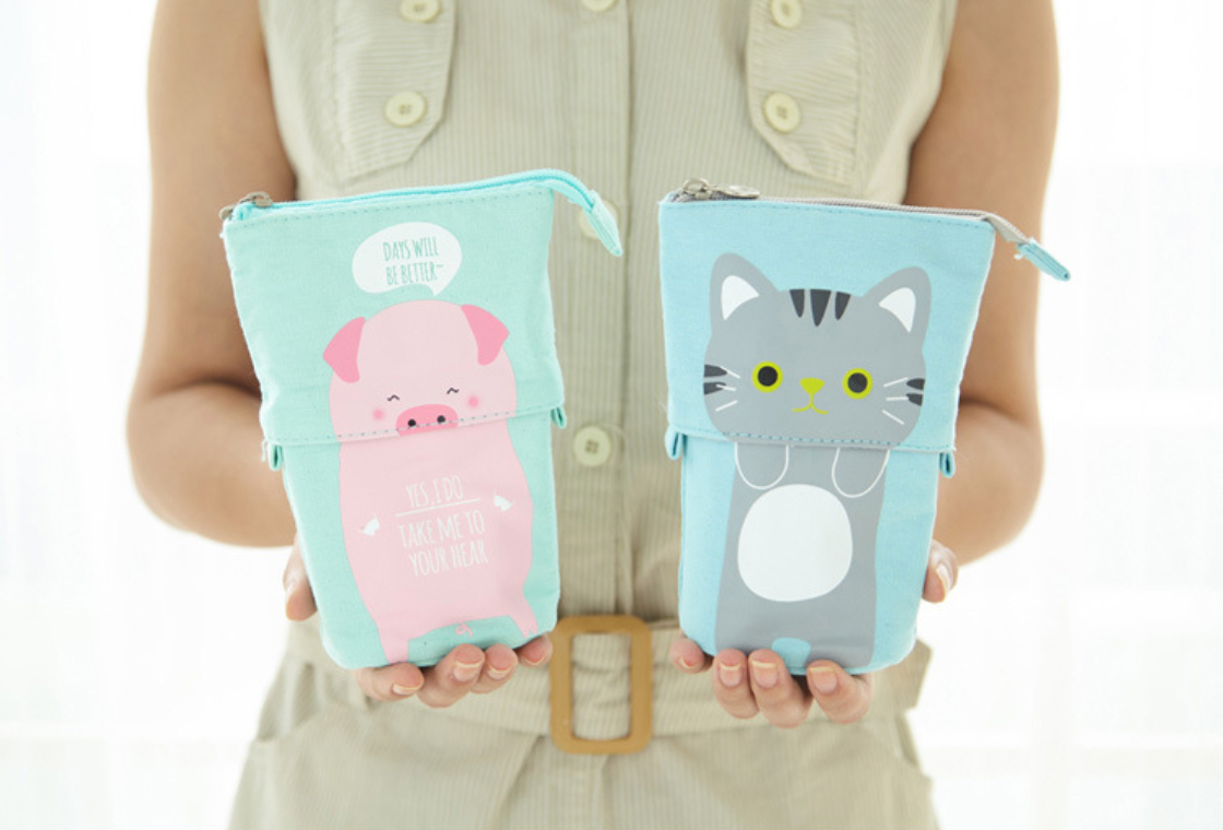 Kawaii Pets Stand-Up Pencil Case