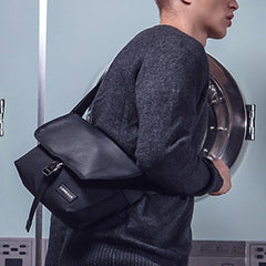 Buckle PU Messenger Bag