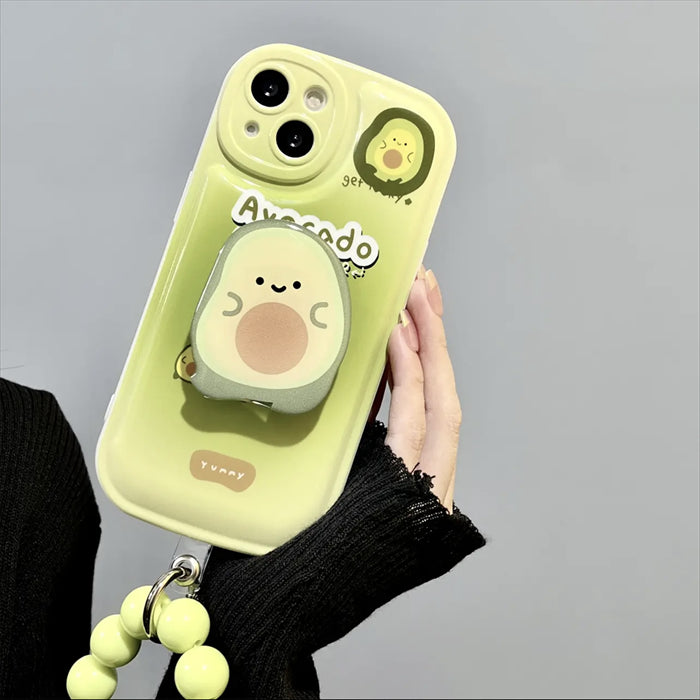 Kawaii Cartoon Green Avocado Phone Case