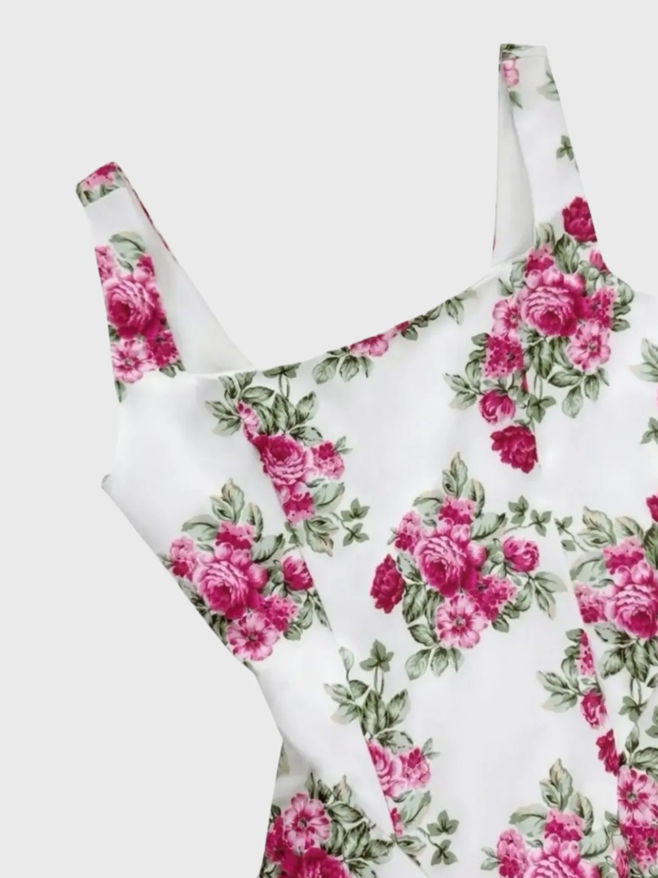 Floral Square Neck Mini Dress