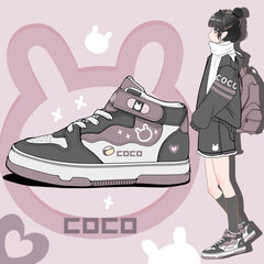 COCO Cute All-match High Top Skate Shoes