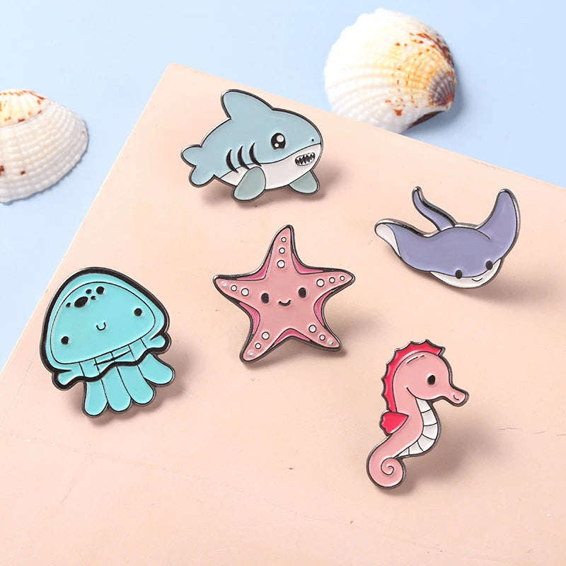 Animal Octopus Starfish Pins