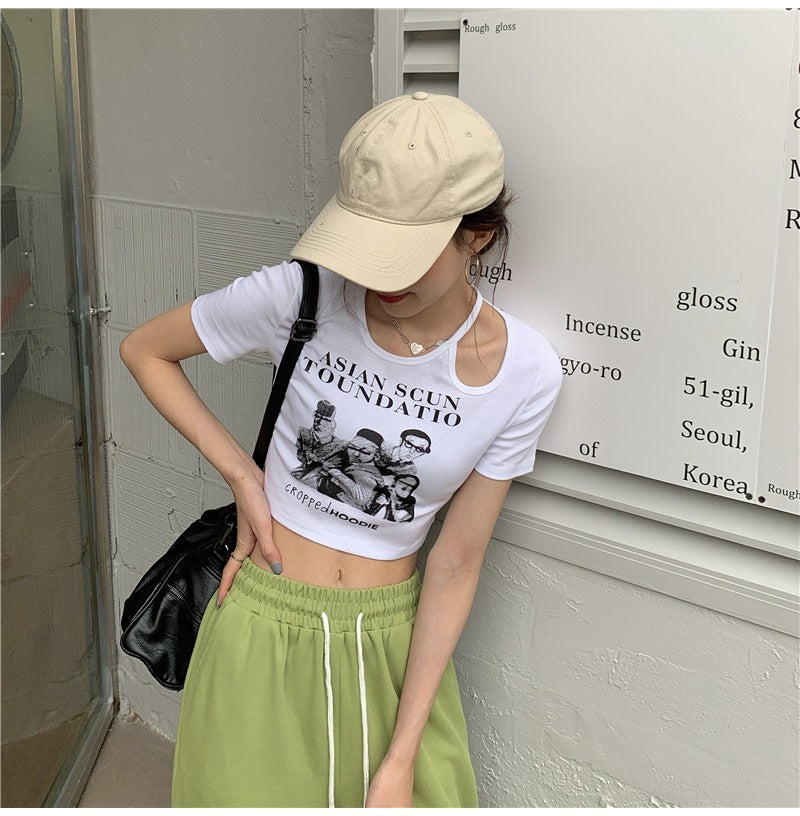 Vintage Cutout Cool Girl Tee