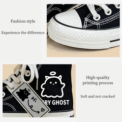 FAIRY GHOST Black Casual Canvas Shoes