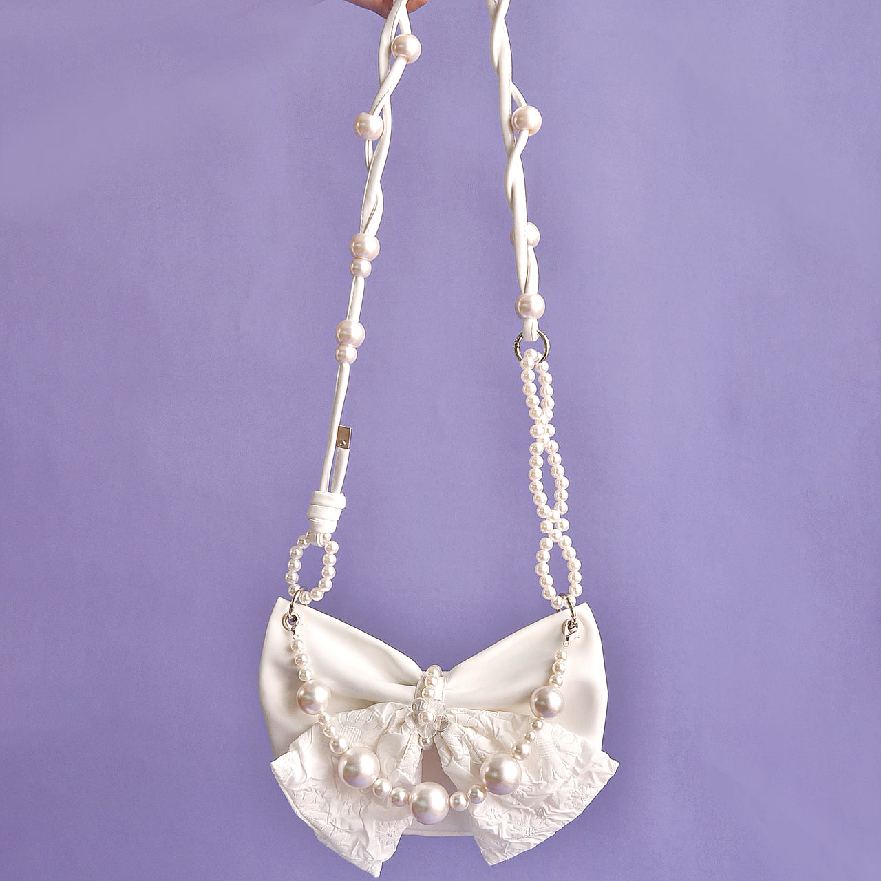 Butterfly Bow Pearl Shoulder Bag