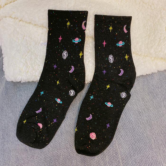 Moon Planet Socks