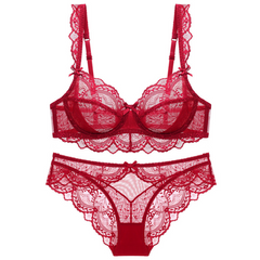 Pure Cotton Lace Embroidery Lingerie set