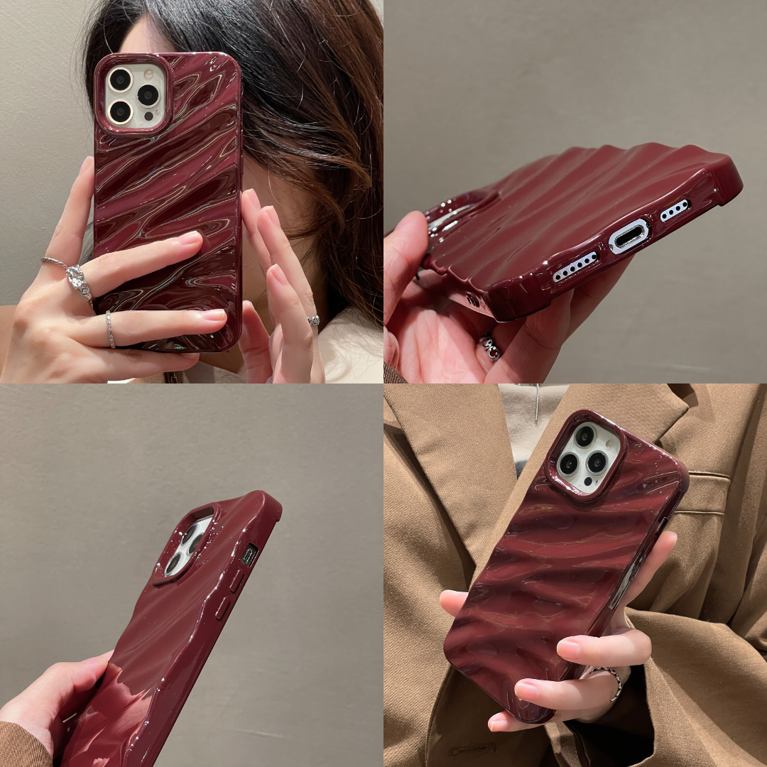 Simple Style Wave Pattern Phone Case