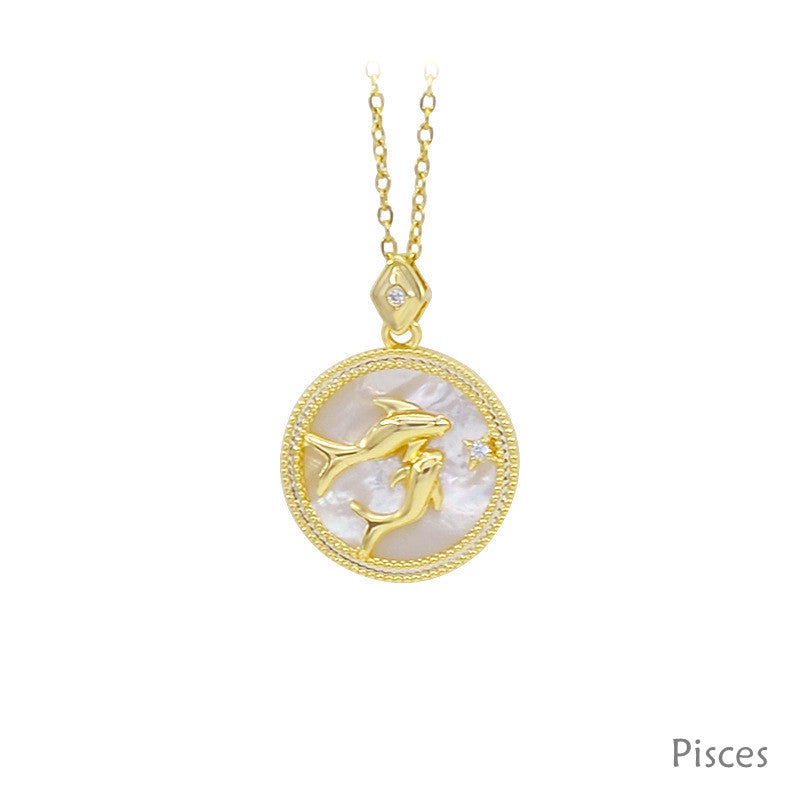 Constellation White Fritillary Necklace