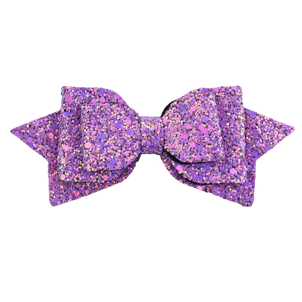 1Piece 5 Inch Baby Girl Big Glitter Hair Bow Kids