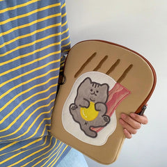 Toast Cat Ipad Laptop Bag