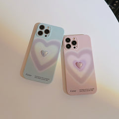 Gradient Electroplating Love Phone Case