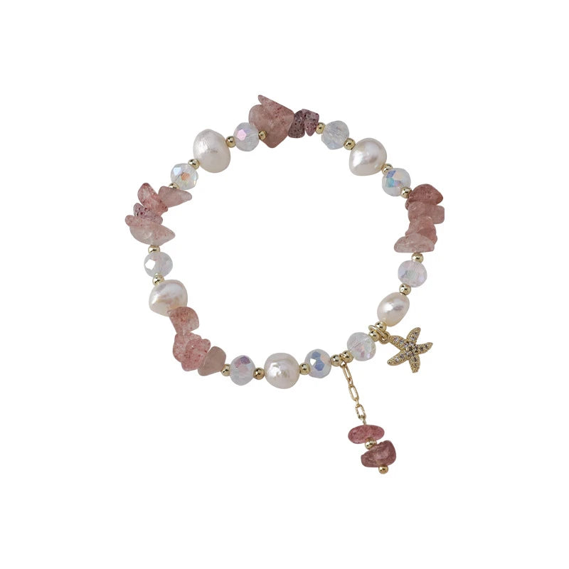 Pink Pearl Crystal Bracelet