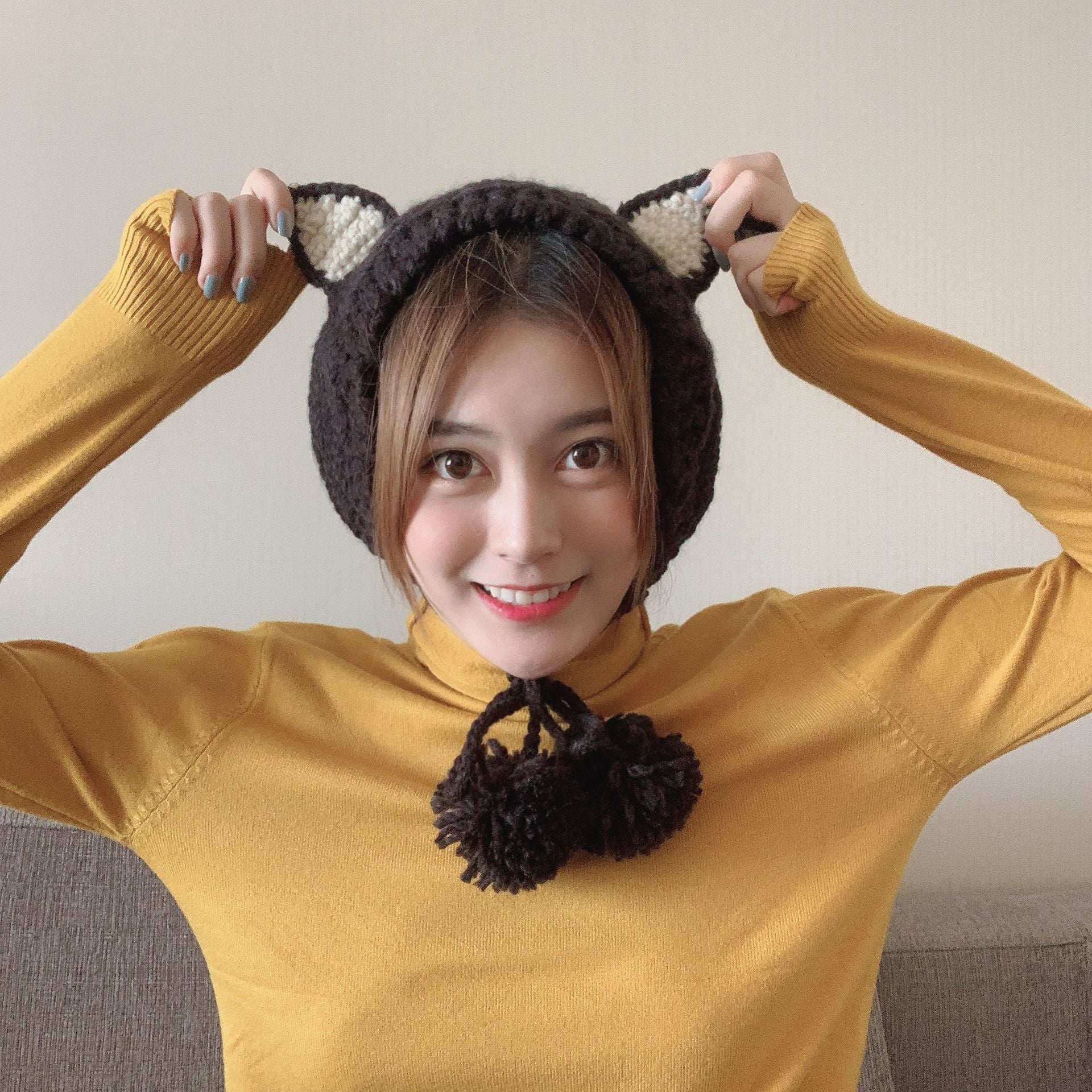 Kawaii Fox Ear Knit Hat