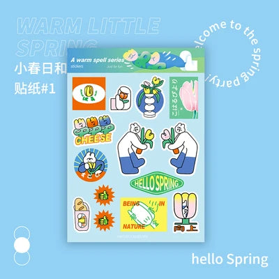 Spring Day Series Waterproof Stickers