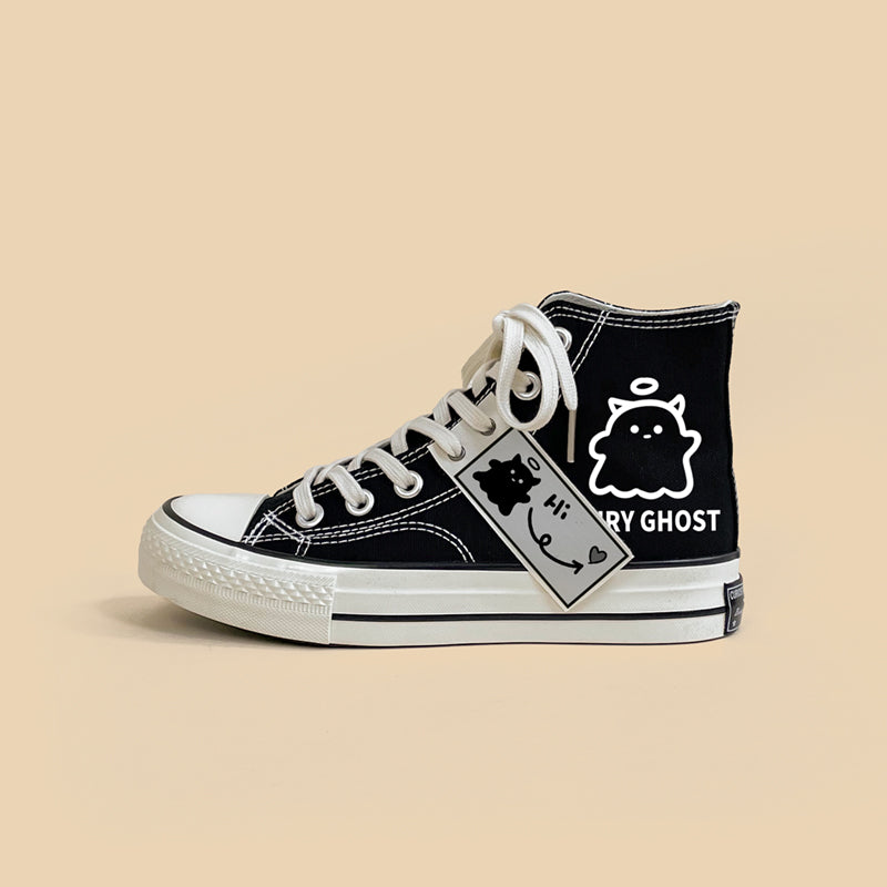 FAIRY GHOST Black Casual Canvas Shoes